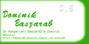 dominik baszarab business card